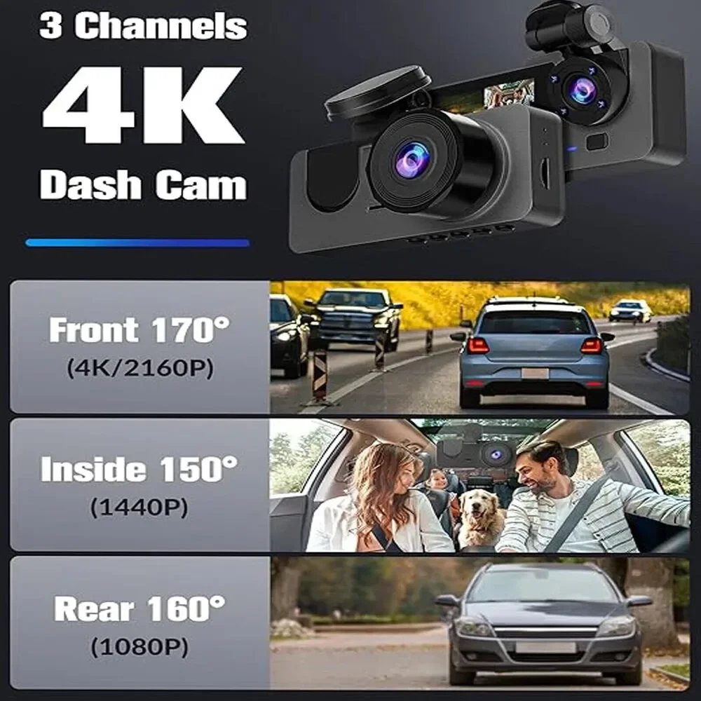 3 Cameras Vehicle Blackbox DVR Full HD 1080 recorder new in box - Picture 2 of 7